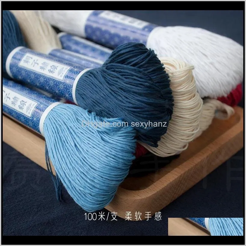 100meter/piece 100% cotton 10 strands thick sashiko thread 15 colors available1