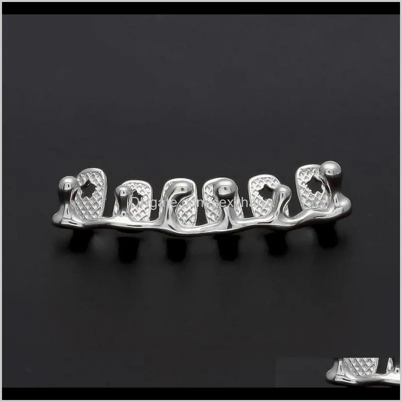 teeth grillz volcanic lava drip gold grills high quality mens hip hop jewelry