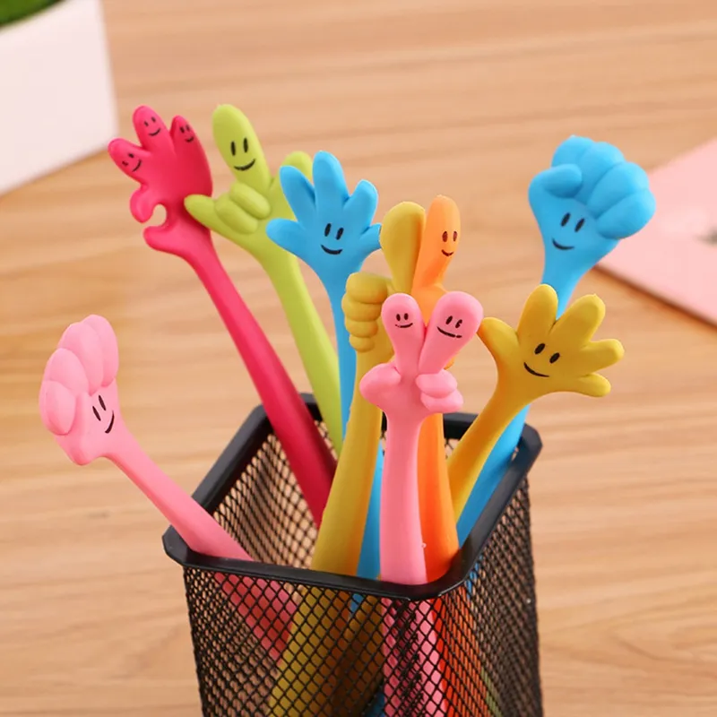 Cartoon creative finger shape Ballpoint pen For School Writing Smooth Student Office Supplies Gift Stationery 0309