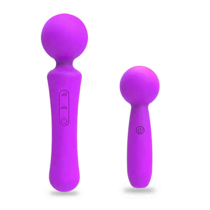 NXY Sex Vibratorer Kraftfull Magic Wand BF Vibrator Leksaker för Kvinna Vaginal Irritation Shop Vuxna G Spot Vibrerande Dildo 1209