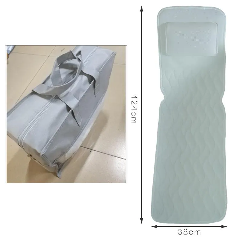Tapete Para Banheira Com Travesseiro Spa 3D Antiderrapante