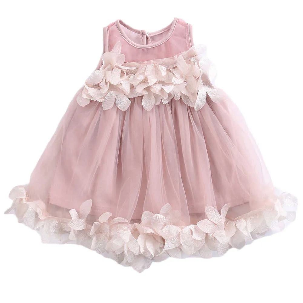 Été fleur enfants bébé fille dentelle robe de princesse demoiselle d'honneur pétale Tulle fête robe formelle robes Q0716