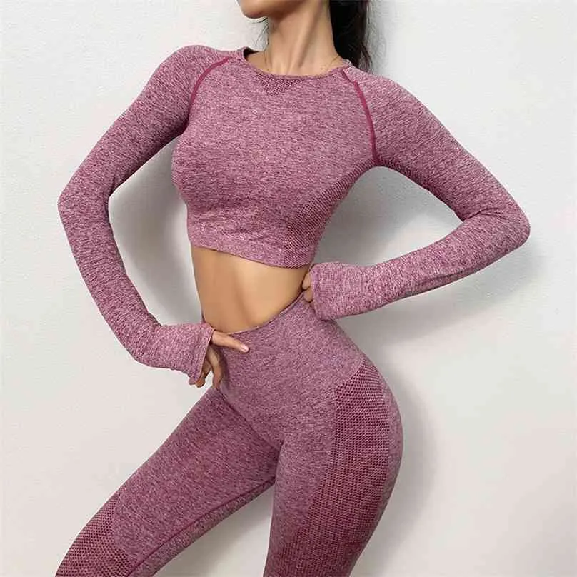 2 peça empurrar leggings e top sutiã yoga conjunto de tracksuit para mulheres treino ginásio vestuário roupas esporte conjuntos mulheres sportswear 210802