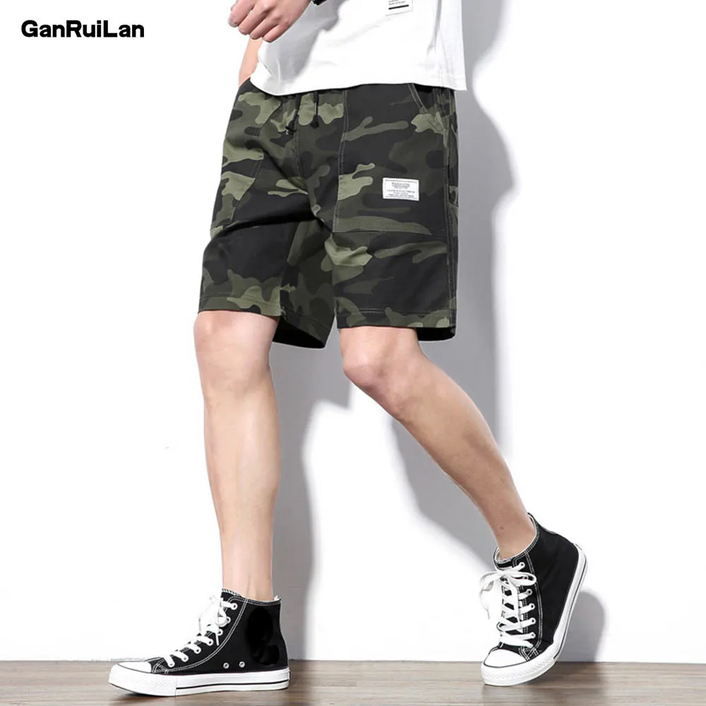 Shorts Hommes Cool Camouflage Été Coton Casual Hommes Pantalons Courts Marque Vêtements Confortable Camo Hommes Cargo Shorts 210518