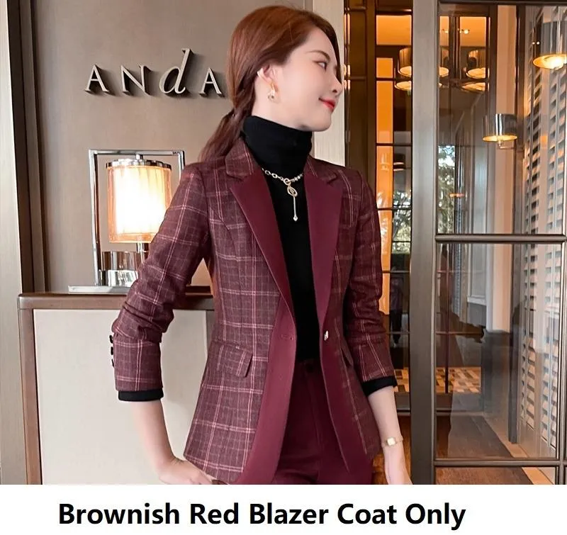 Formal Uniform Designs Pantsuits with Pants and Jackets Coat Ladies Office  Professional OL Autumn Winter Blazers Pantsuits