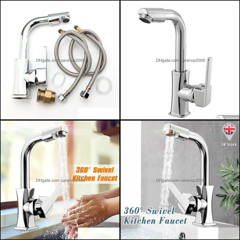 Bathroom Sink Faucets Brass Polished Kitchen Faucet Mixer 360 Degree Swivel Easy Wash For Basin And Cold Water Taps1