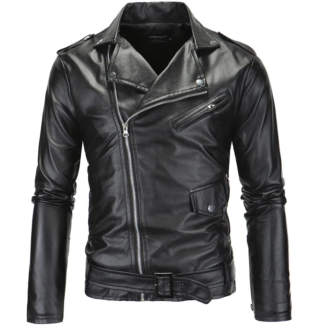 DHgate.com:Genuine Leather Jacket: Stylish Slim Fit Mens