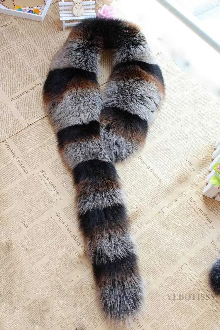 natural fox fur collar with tails (1)
