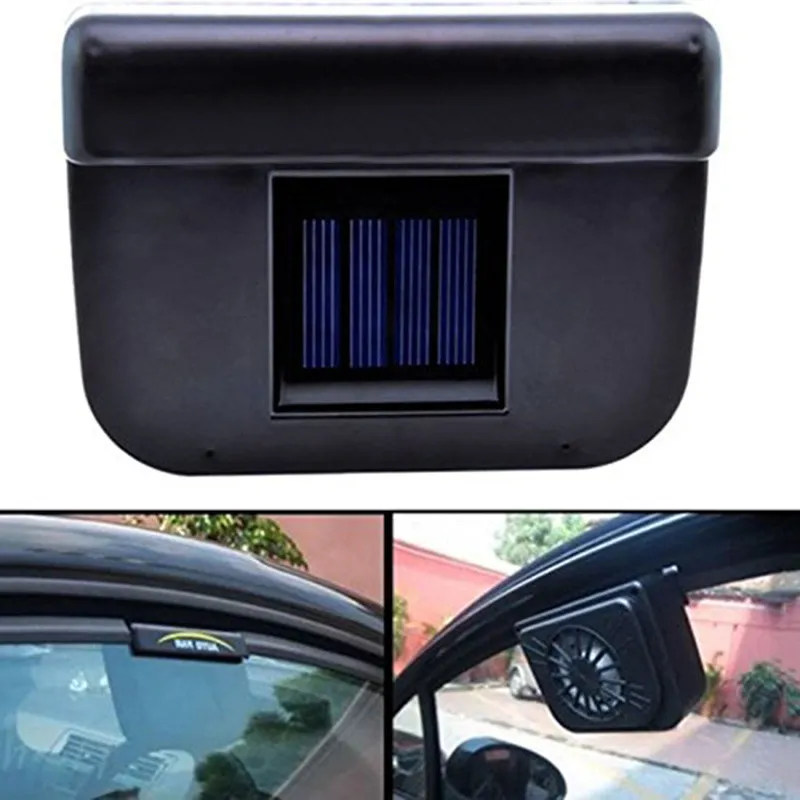 Portable Solar Powered Car Window Windshield Auto Air Vent Cooling Fan System Cooler Tool remove odor 10 W ABS plastic styling