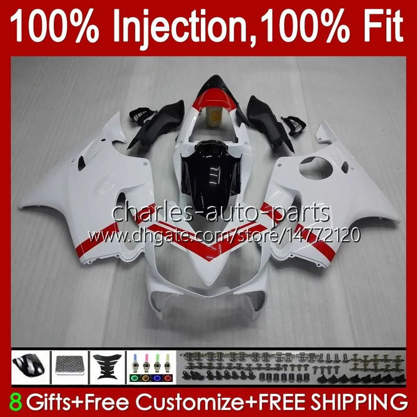 OEM gövdesi Honda CBR600F4i F4 I CBR600FS 01-03 DOSYALAR A6NO.23 CBR 600F4I 600 F4I FS CC 2001 2002 2003 CBR600 F4I 600CC 01 02 03 Enjeksiyon Kalıp Beyaz Parlak