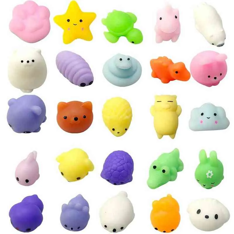 12 Pièces Jouet Animaux Anti-Stress Mochi Squishy Animal Squeeze Mini  Figurines Super Mignon Cadeau d’Anniversaire Fête pour Enfant