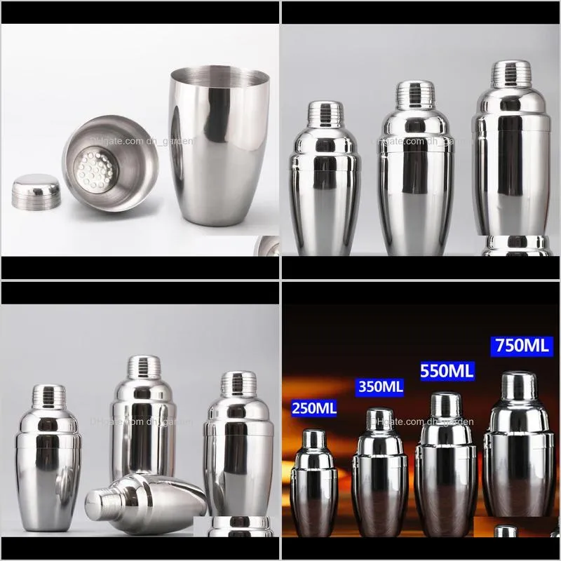 Araçlar Barware Mutfak, Yemek Ev Bahçe Damla Teslimatı 2021 100 PCS Paslanmaz Çelik Kokteyl Mikseri Şarap Martini İçme Shaker Party Bar T