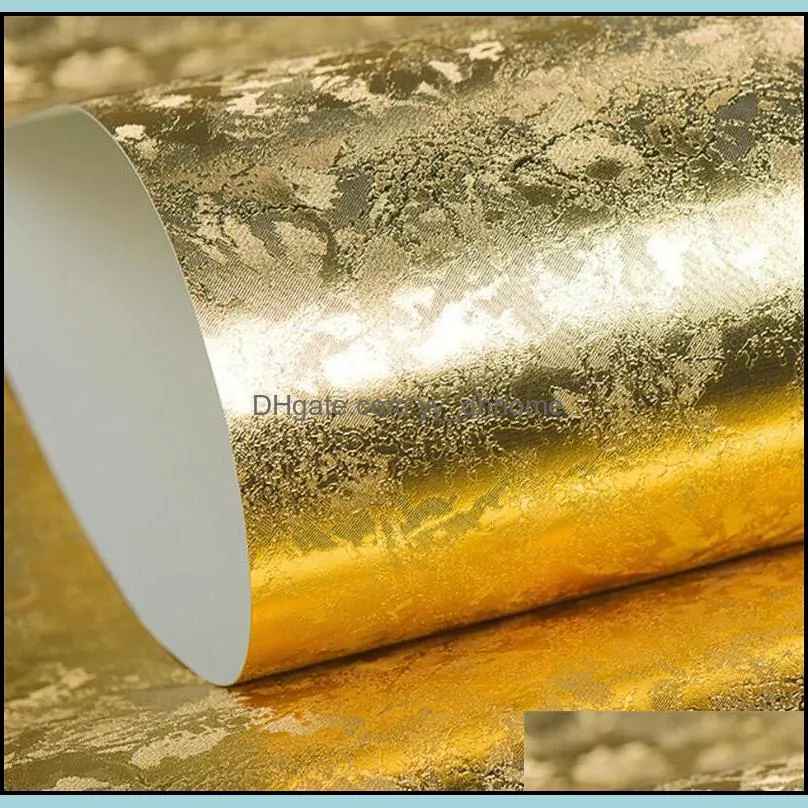 Hot 10Mx 53cm Glitter Mirror Effect Mini mosaic Sparkle Light Reflect Gold Foil Wallpaper Silver Foil Wall Paper