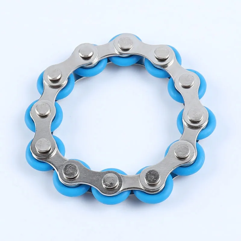 12 knop cykelkedja leksak nyckelring fidget spinnare gyro hand metall finger nyckelring armband leksaker reducera dekompression ångest anti stress för vuxen student dhl