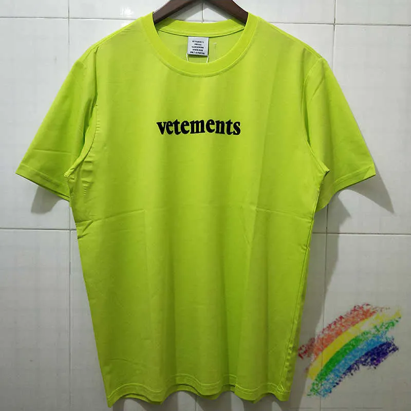 Nuovo arrivato Vetements T Shirt Donna Uomo 1: 1 T-shirt di alta qualità Casual Ricamo Vetements Top Tees X0628