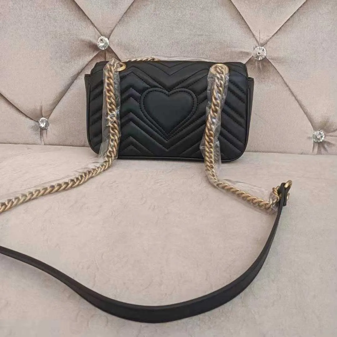 2021 crossbody bags high quality ladies messenger bag fashion marmont packaging genuine leather handbag purse backpack 23+13+7cm
