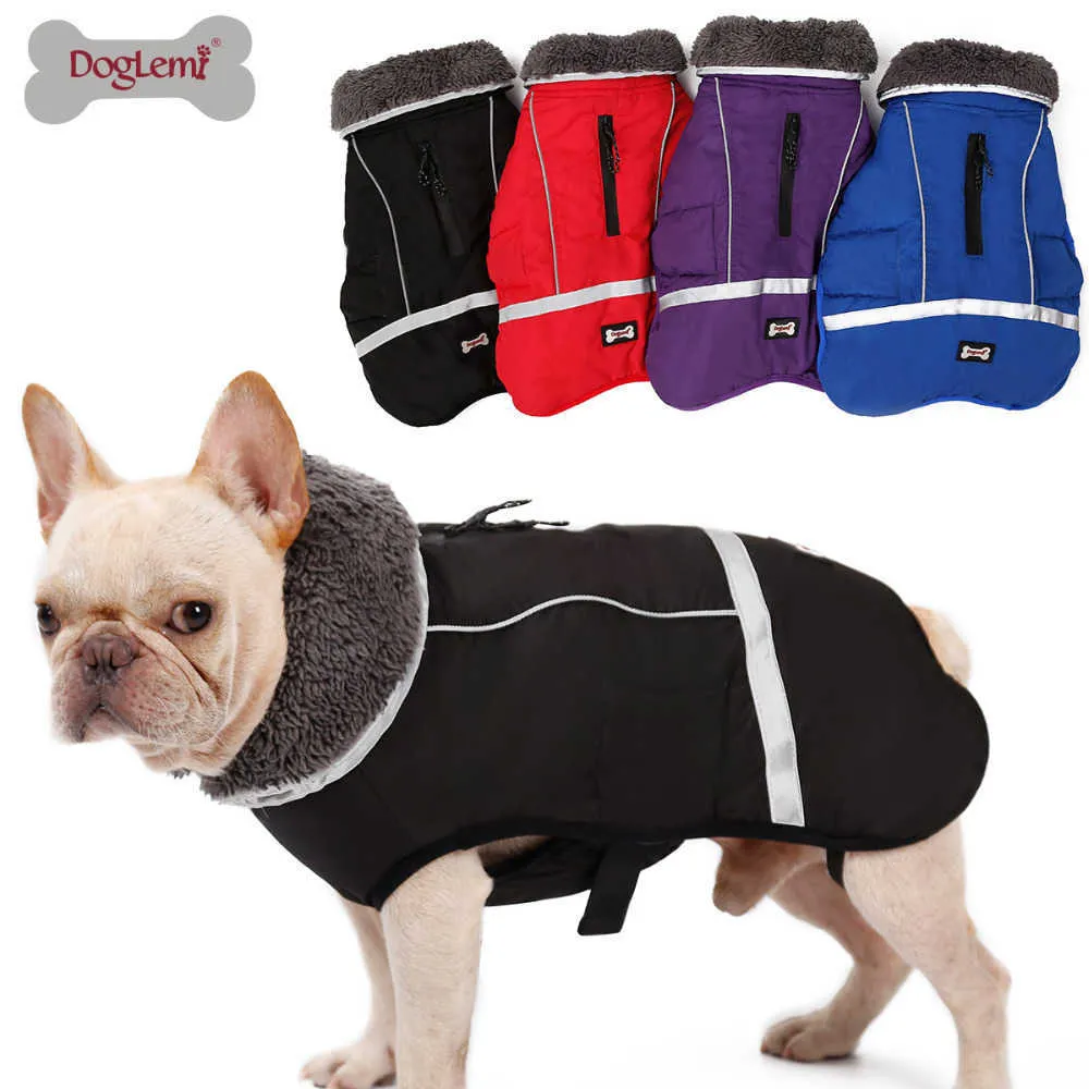 DogLemi Pet Dog Jacket Winter Warm Dog Puppy Clothes Coat for Small Medium Large dogs clothing S-3XL size abrigo perro calentito 211007