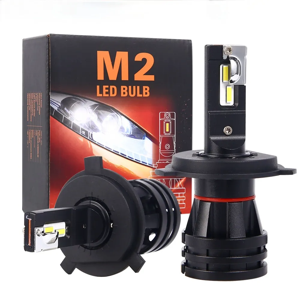 Farol de carro M2 Led H4 H7 H1 H8 H11 9005 Hb3 9006 Hb4 9012 H27 Lente de farol baixo ou alto Lâmpada Led Turbo Motocicleta Lâmpada