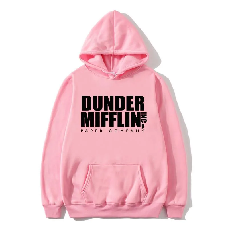 Mäns Tröjor 2021 Office Sweatshirt / Woemn Fleece Dunder Mifflin Paper Inc Hoodie Unisex Crewneck Kvinna Hooded