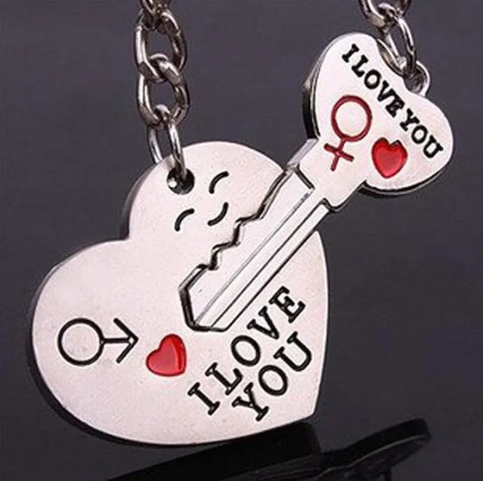 Amoureux porte-clés Flèche "Je t'aime" Coeur porte-clés Cupidon Pendentif Porte-clés Porte-clés Amant Cadeaux 4 styles