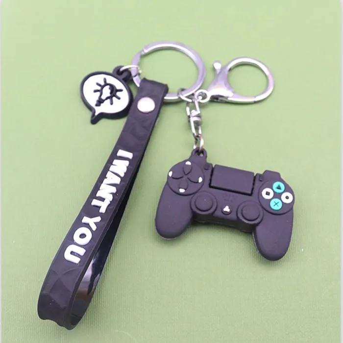 Cartoon Game Controller Keyring Cute Gamepad Boyfriend Joystick Key Chain Men Boy Bag Pendant Gift Keychain YHM663