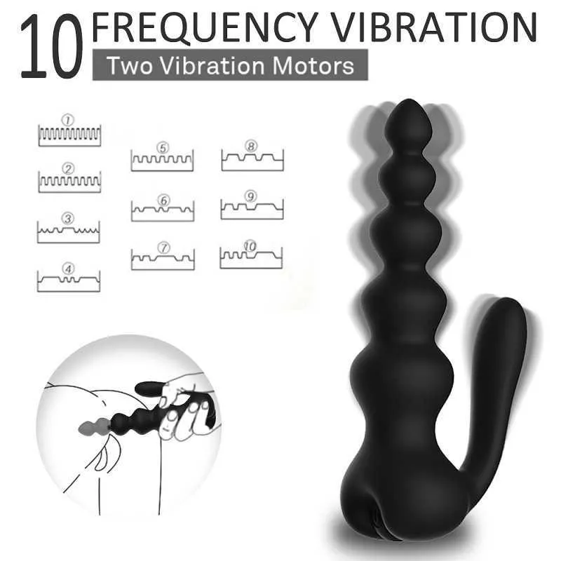 Vibrador inalámbrico para masaje de próstata masculino, tapón Anal, tapón Anal, estimulador del punto G, vibrador de silicona, juguetes atractivos para hombre Gay2440