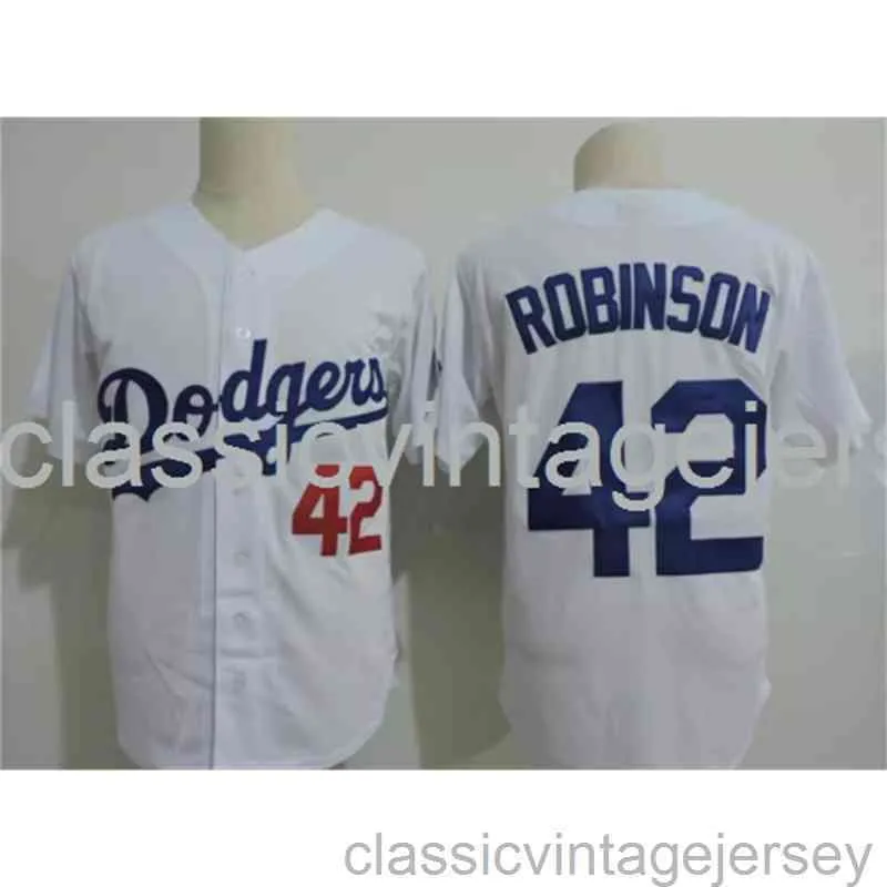Nakış Jackie Robinson Amerikan Beyzbol Ünlü Jersey Dikişli Erkekler Kadın Gençlik Beyzbol Forması Boyutu XS-6XL