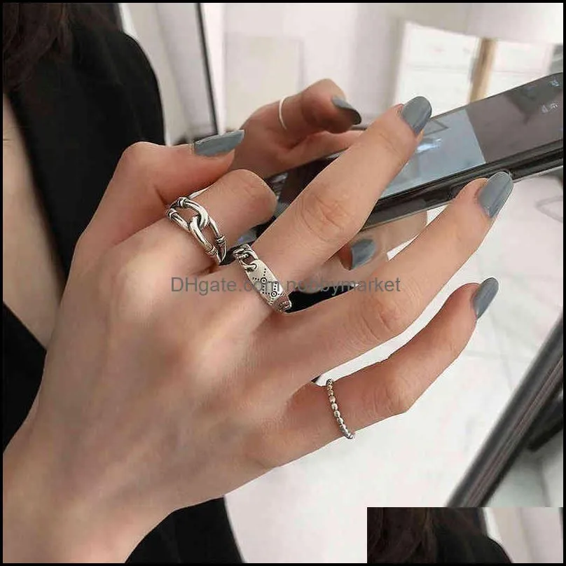 S925 Sterling Silver Roman numeral open index finger ring for women