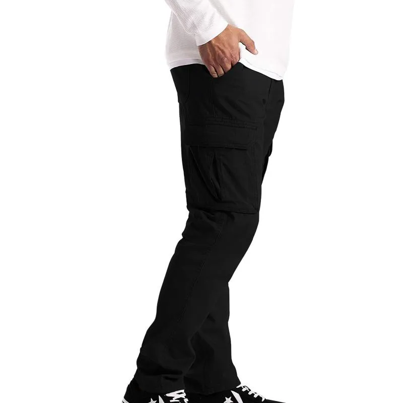 Buy Black Slim Fit Stretch Cargo Pants For Men Online In India