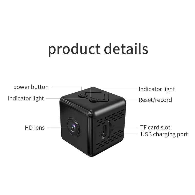 HD 1080P / 4K Mini Caméra IP WiFi IP Capteur avec une batterie de 1000 mAh Sports Sports DVR Mini Web Caméra Web Sports DV Video Recorder Petite caméra