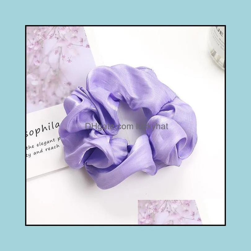 2020 Candy Color Women Elastic Hair Band Scrunchie Girls Solid Ponytail Holder Rubber Bands Gum Fashion Hair Accessories