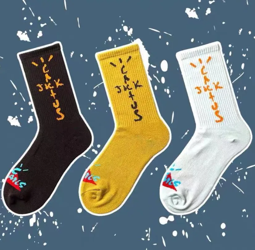Neue Herren Mode Cactus Socken lässige Baumwolle atmungsaktiv mit 4 Farben Skateboard Hip Hop Sock für männlich