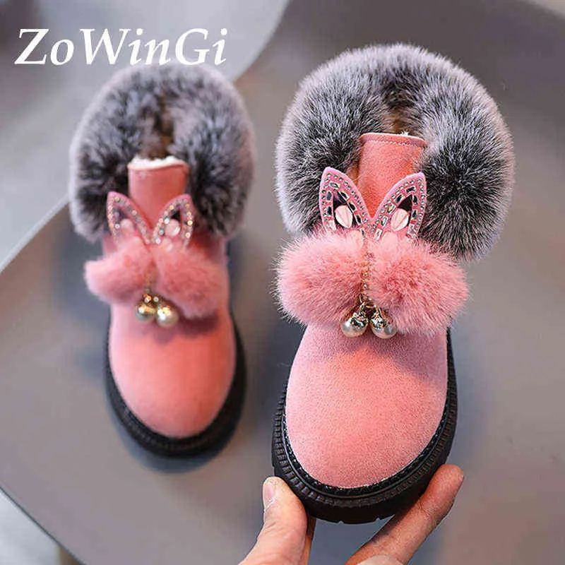 Size 21 -30 Winter Warm Snow Boots for Children Casual Shoes Girls Martin Boots Baby Toddler Shoes Kids Warm Short Boots G1210