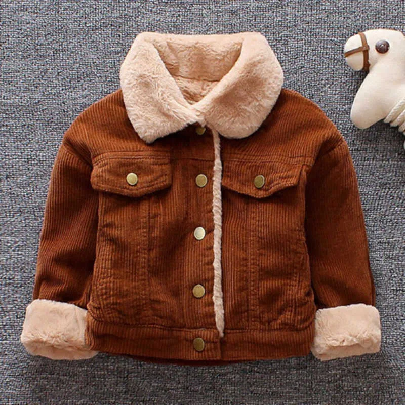 Bebê crianças meninos jaquetas primavera coreano casacos casuais para crianças outwear fleece algodão crianças jaquetas de lapela de 1-4 anos roupas de criança H0909