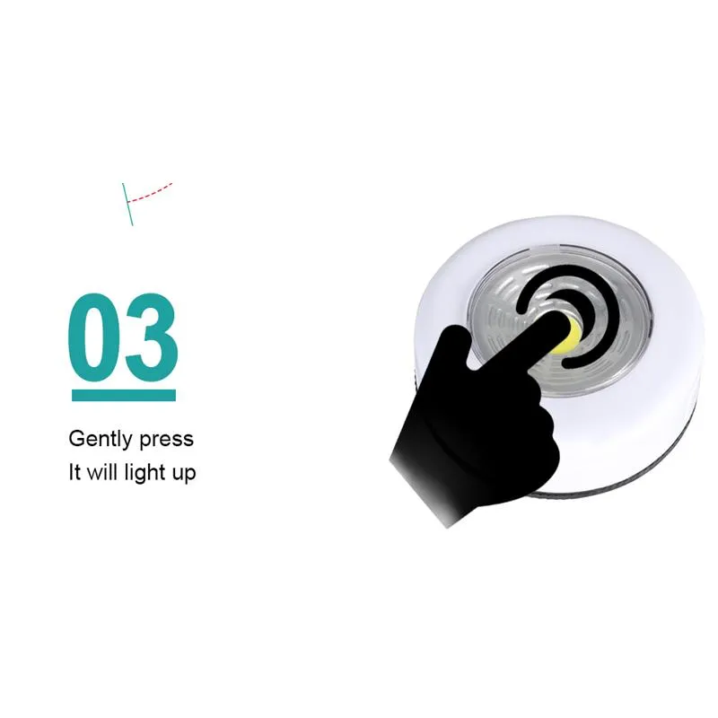 Acheter COB LED sans fil bâton robinet garde-robe lampe tactile 3W alimenté  par batterie armoires de cuisine placard poussoir maison bâton sur lampe  Blub