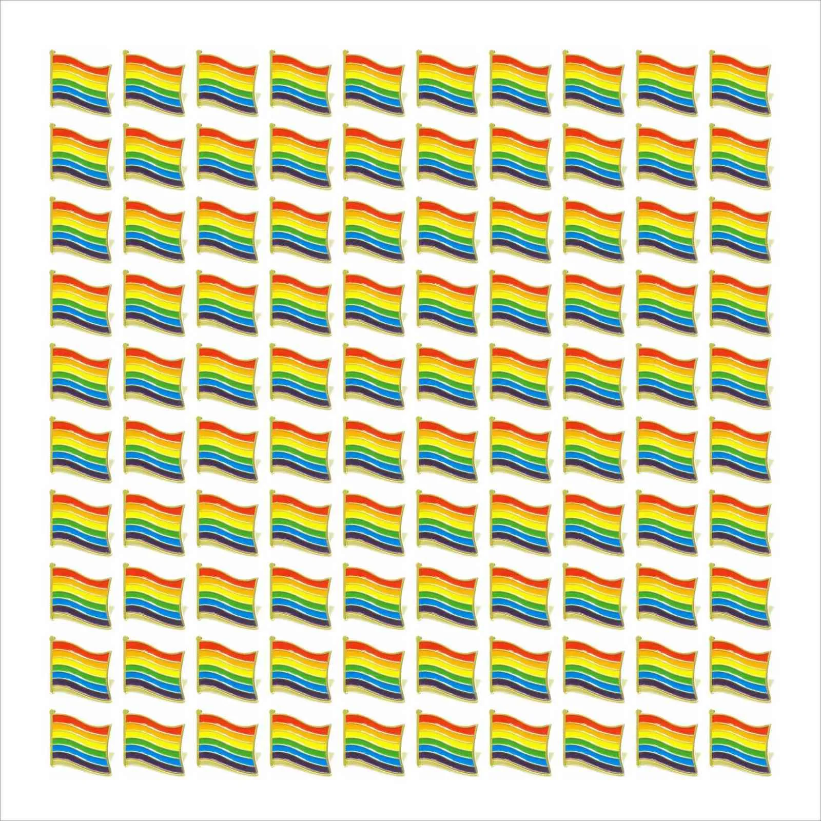Großhandel 100 stücke Gay Pride Pins LGBTQ Rainbow Flagge Brosche Pins Für Kleidung Tasche Dekoration H1018