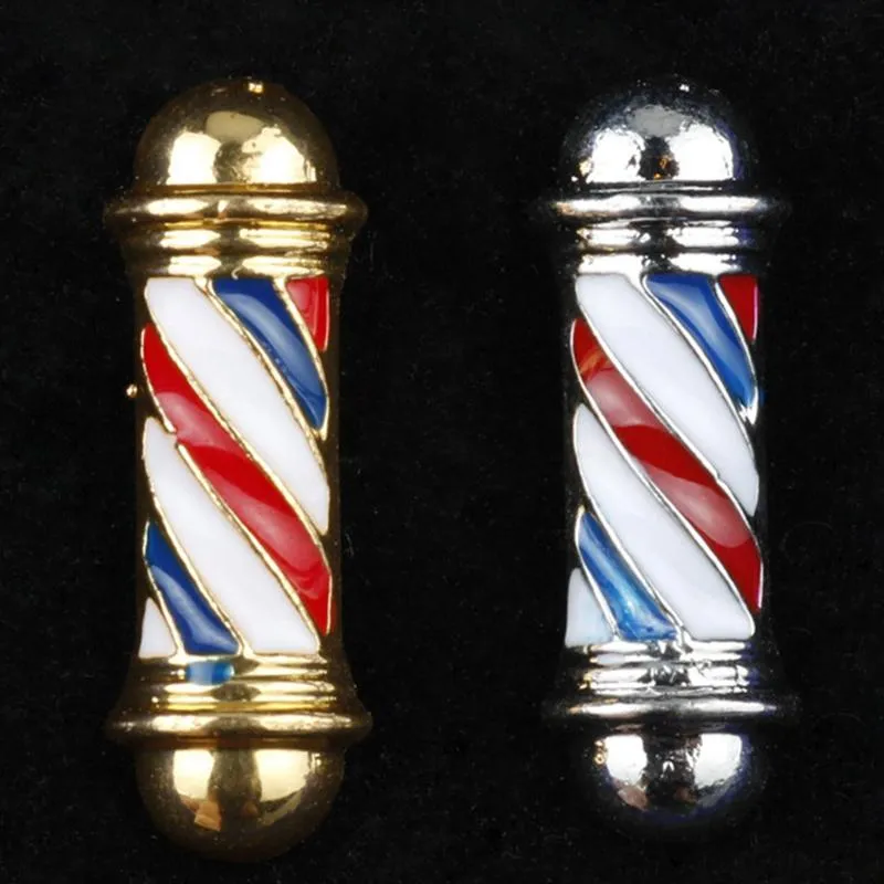 Pins, Broches Fashion Barber Shop Pole 3D Broche Badge Hip Hop Coiffeur Gothique Pins