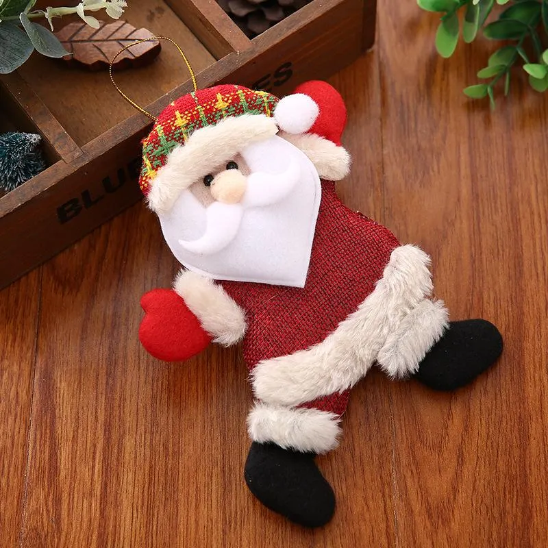 Christmas Decorations Storefront Door Tree Pendant Santa Doll Deer Snowman