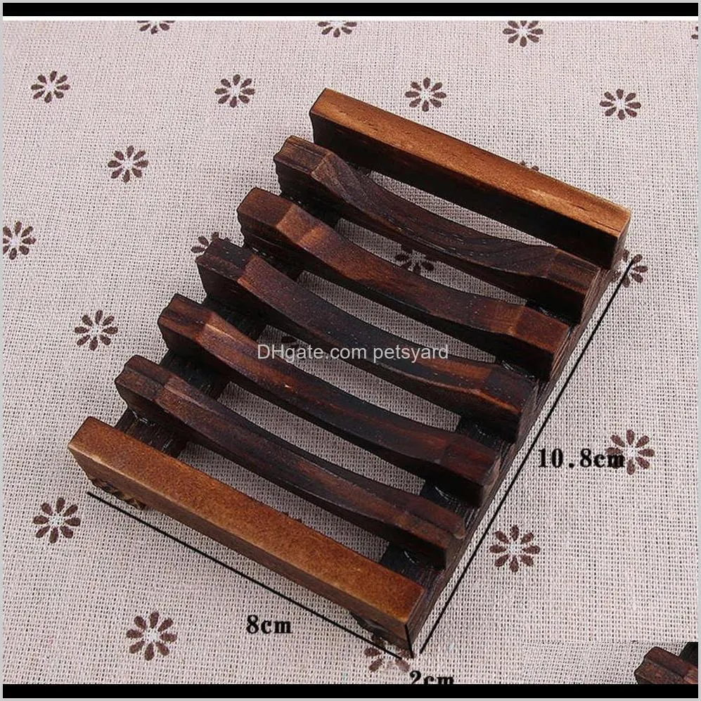 2pcs/set new vintage wooden soap dish plate tray holder wood soap dish holders bathroon accessories with retail box wx9-446