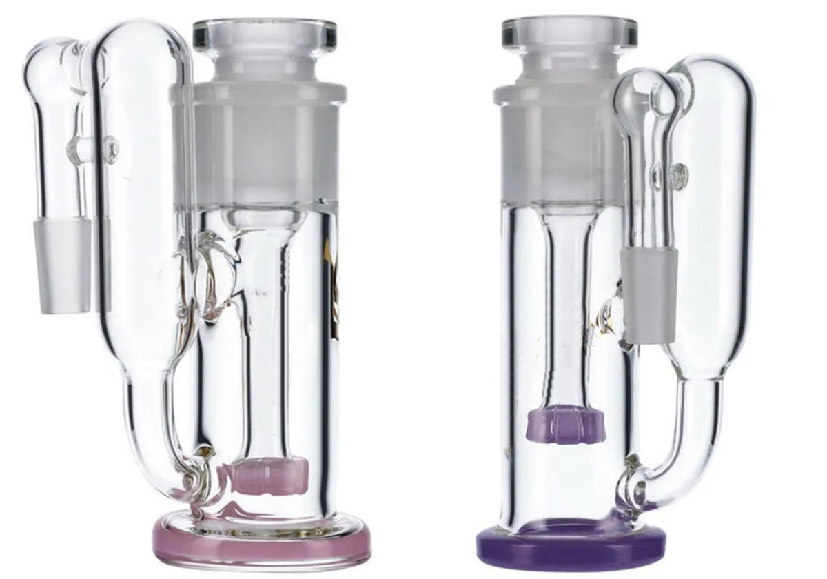 Vintage ASH CATCHER WITH REMOVABLE SHOWERHEAD PERC Hookah Glass Bong Water Pipes 14mm 18mm 45 90 degree can put customer logo