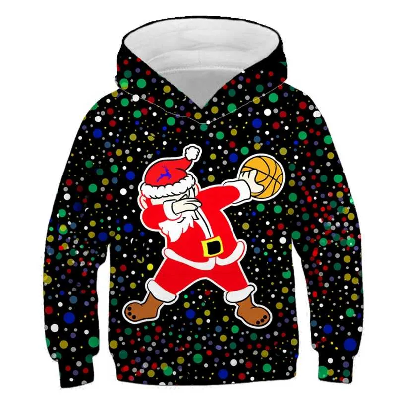 ファッションクリスマス子供のパーカー服男の子女の子服セータートップスTee 220115