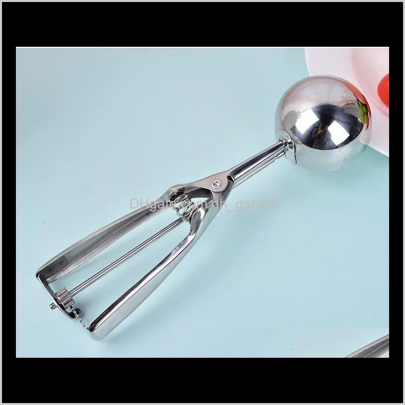 4cm stainless steel ice cream scoop spoon  dough disher mash muffin spoon potato masher