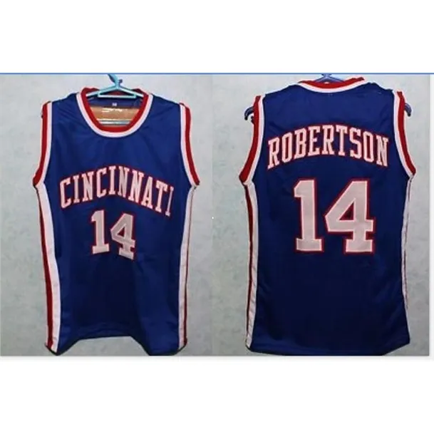 Custom 009 Youth women # 14 OSCAR ROBERTSON CINCINNATI ROYALS BLUE Maglia da basket taglia S-5XL o personalizzata qualsiasi nome o numero di maglia