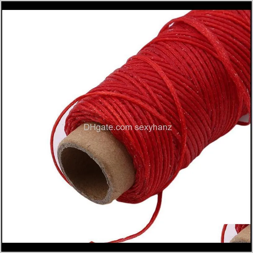 durable 50 meters leather waxed thread cord for diy handicraft tool hand stitching thread high quality