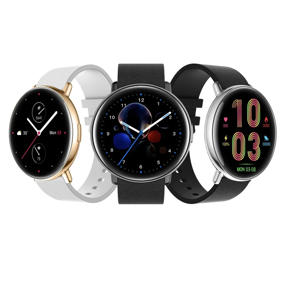 1.35 inch M30 AMOLED Round Screen Newest Full Touch Smart Watch Men Women Multifunctional Sports Heart Rate Blood Pressure IP68 Waterproof Smartwatch