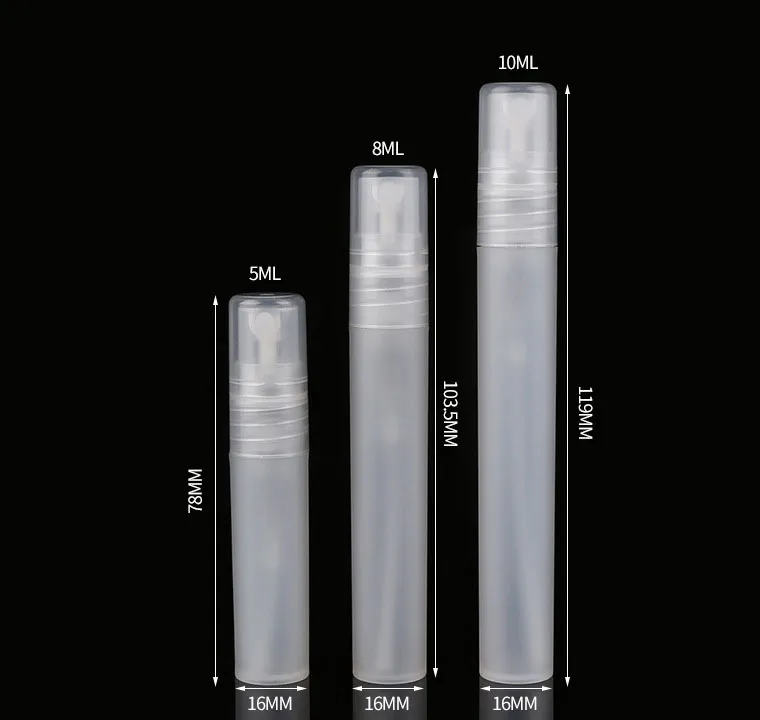 Bouteille de parfum rechargeable en plastique Portable, Mini flacon vide pour cosmétiques avec pulvérisateur de brume pour soins personnels, 5ml, 8ml, 10ml