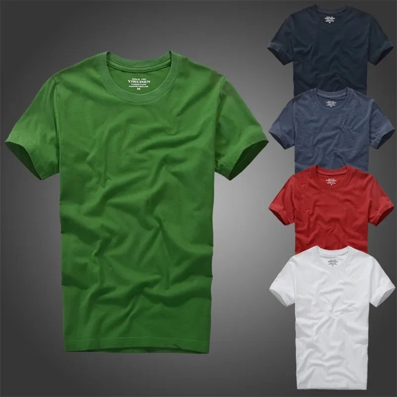 Mannen T-shirt Korte Mouwen 100% Katoen Undershirt Mannelijke Solid Mens Tee Zomer Jersey Merk Kwaliteit Kleding Sous Vetement Homme 210629