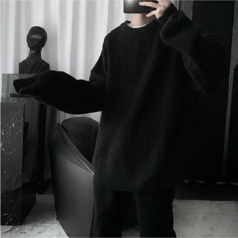 Men's Sweaters Autumn Winter Trendy For Men Women Loose And Lazy Dark Style Korean Student Couple Knit Sweater Man Clothes