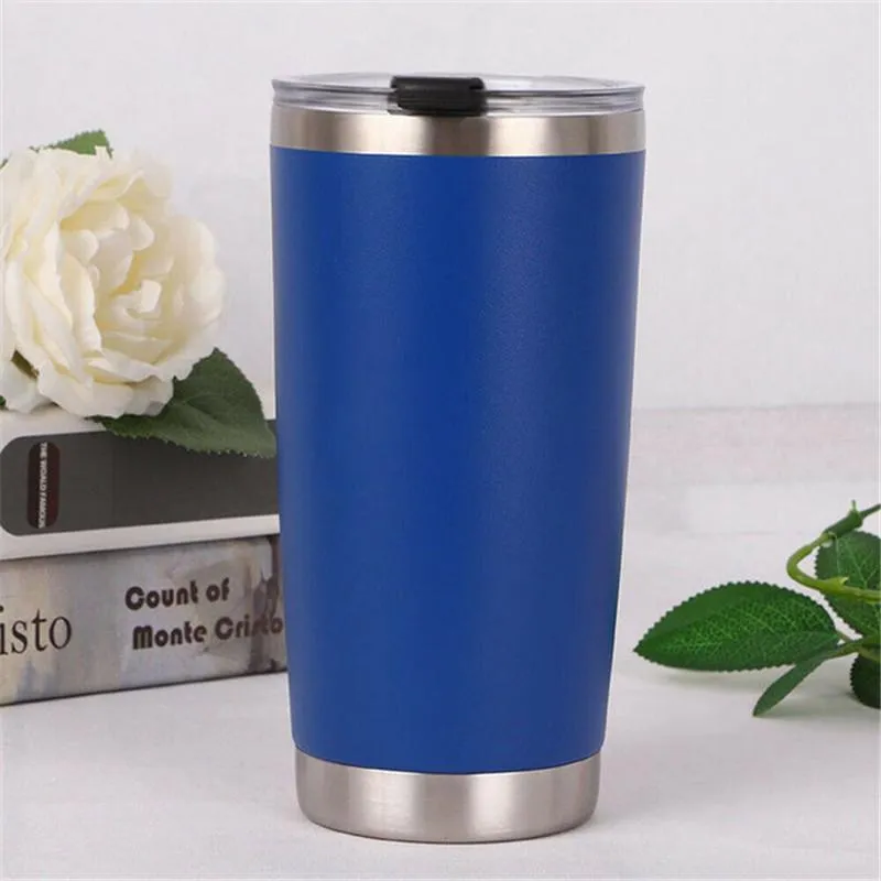 Mugs fashion 20oz Drinking cupTumbler with Lid Stainless Steel Wine Glass Vacuum Insulated cup Travel /DHL