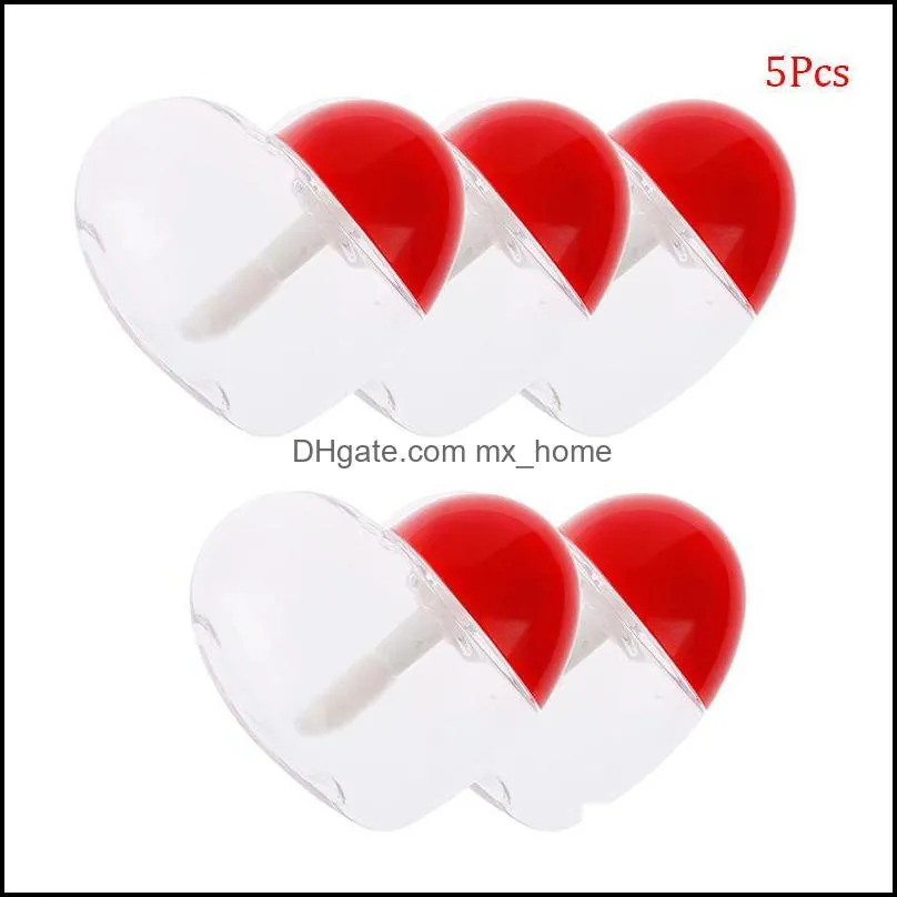 Storage Bottles & Jars 5/10Pcs 5ml Love Heart Shaped Empty Lip Gloss Container DIY Cosmetic Tool Makeup Organizer